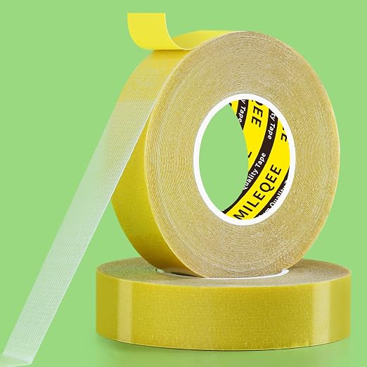2Pack Double Sided Tape Heavy Duty, 0.79" x 33FT, Universal High Tack Strong by MILEQEE