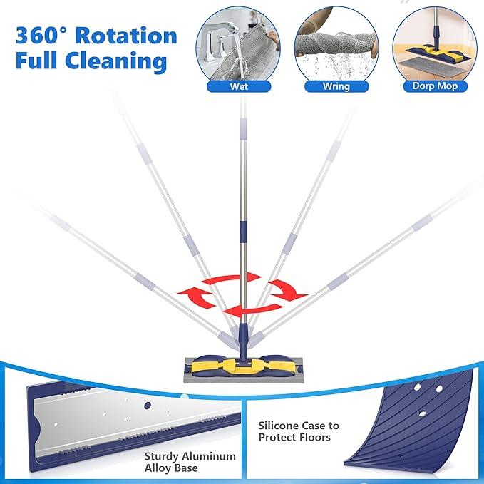 MEXERRIS Microfiber Flat Mop for Hardwood Laminate Tile Floor Cleaning: - Image 3