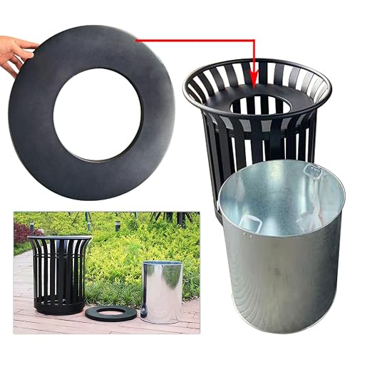 Outdoor Metal Slatted Trash Receptacle, Waste Receptacle，Commercial Trash Cans - Image 5