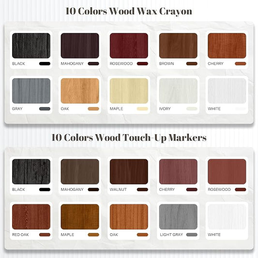 Wood Filler Sticks, 20 Colors Furniture Repair Kit, Wax Crayons - Image 2