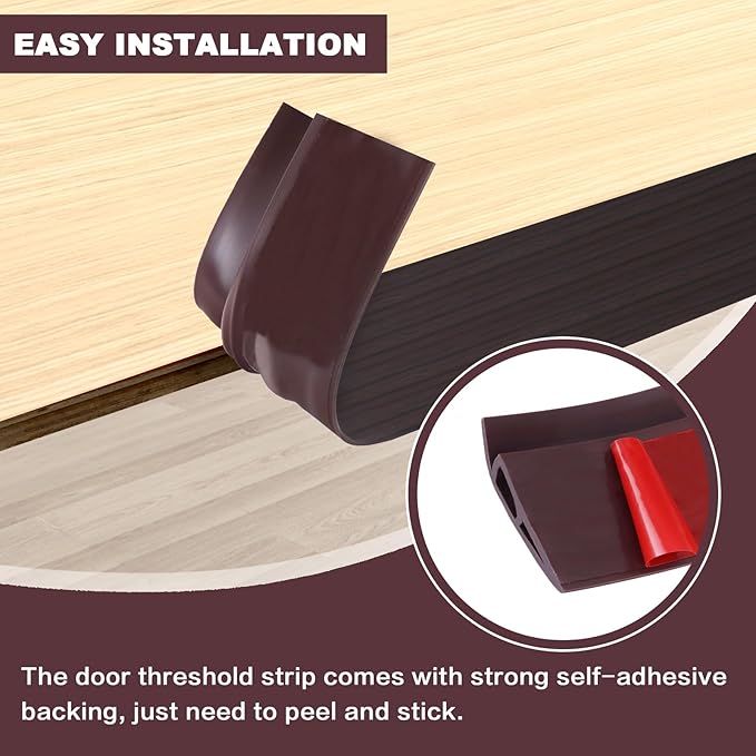 Vinyl Door Threshold Flooring Transition Strip Self Adhesive Carpet Edging Strip - Image 2