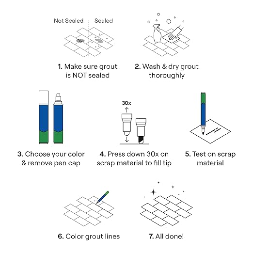 Grout Pen Light Grey Tile Paint Marker: Waterproof Grout Paint, Tile Grout - Image 4