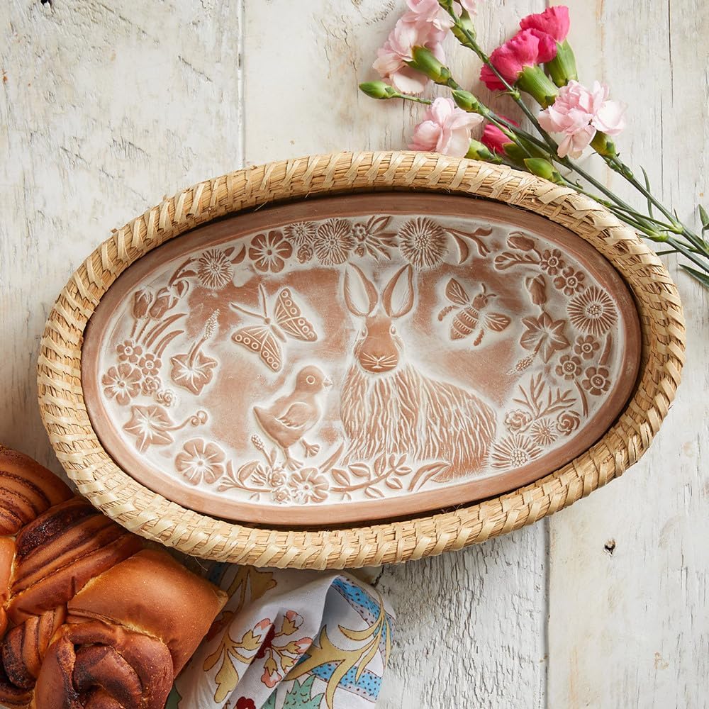 Bread Basket with Terracotta Warmer, Bread Basket for Serving, Sized 12.5&quo...