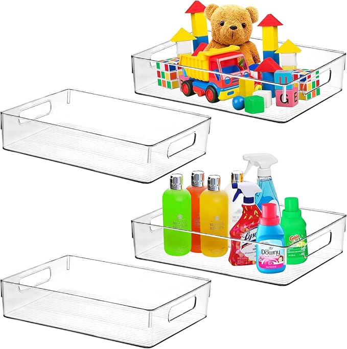 Large Clear Plastic Storage Bins, Pantry Organizers and Storage Containers - Image 6