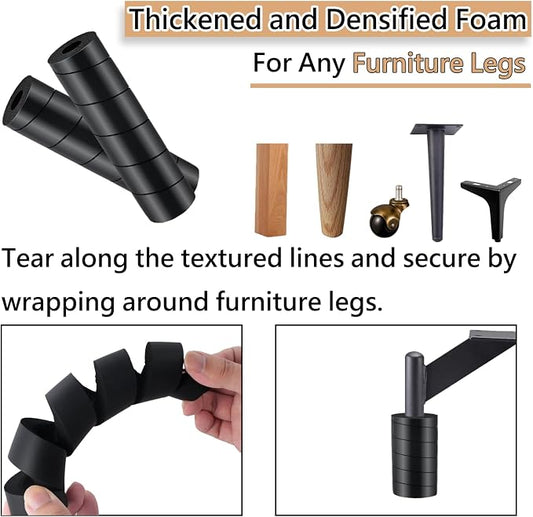 4 Pcs Bed Frame Toe Protectors, Non-Adhesive Bed Frame Leg Covers - Image 2