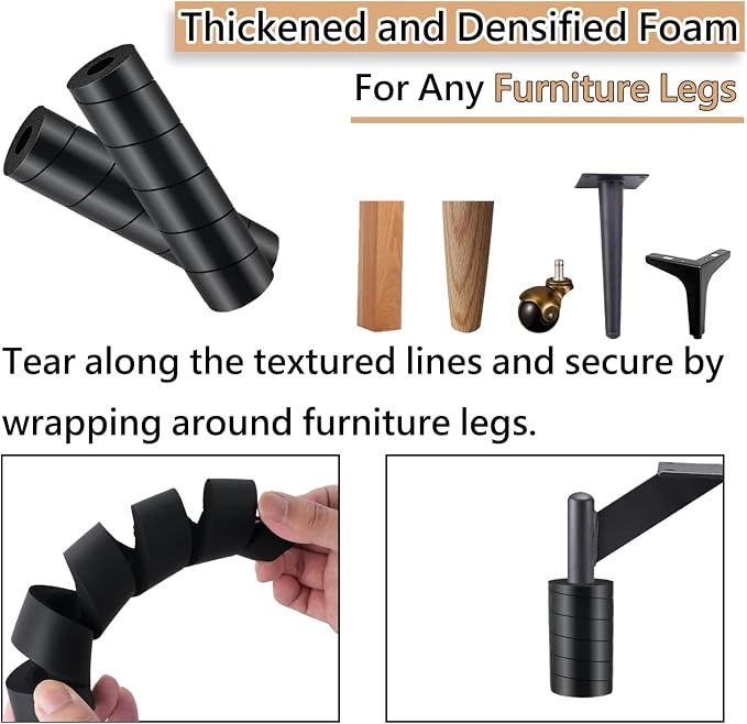8 Pcs Bed Frame Toe Protectors, Non-Adhesive Bed Frame Leg Covers - Image 2