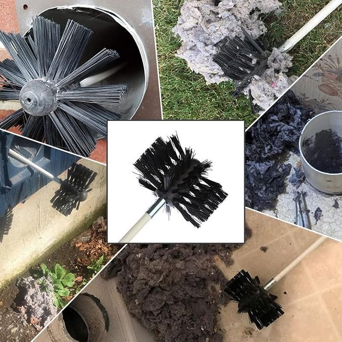 12 Feet Stove Pipe Clean Brush Extension Rods Flexible Fireplace Chimney Brush - Image 9