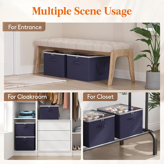Lifewit Shoe Storage Organizer for Closet Fits 12-16 Pairs, Fabric Large Shoe - Image 8
