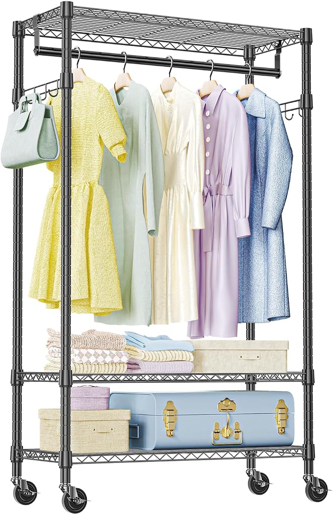 IZEUK Heavy Duty Rolling Garment Rack by IZEUK