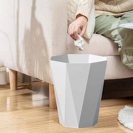 Small Bathroom Trash Can 2 Pack Garbage Can 1.8 Gallon Waste Basket - Image 6