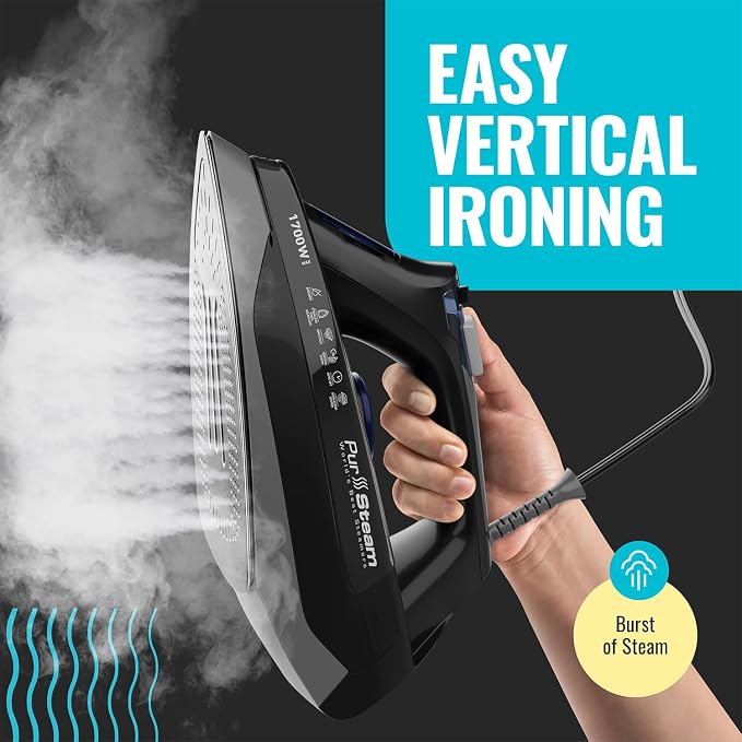 Pursteam Steam Iron for Clothes 1700W - Image 9