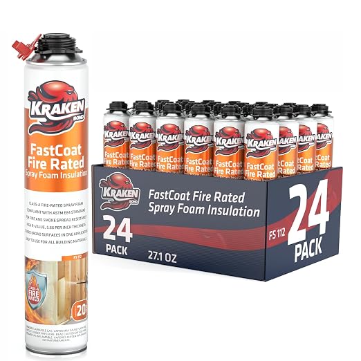Kraken Bond Fastcoat Fire Rated Spray Foam Insulation Closed Cell in a Can 480 by KRAKENBOND