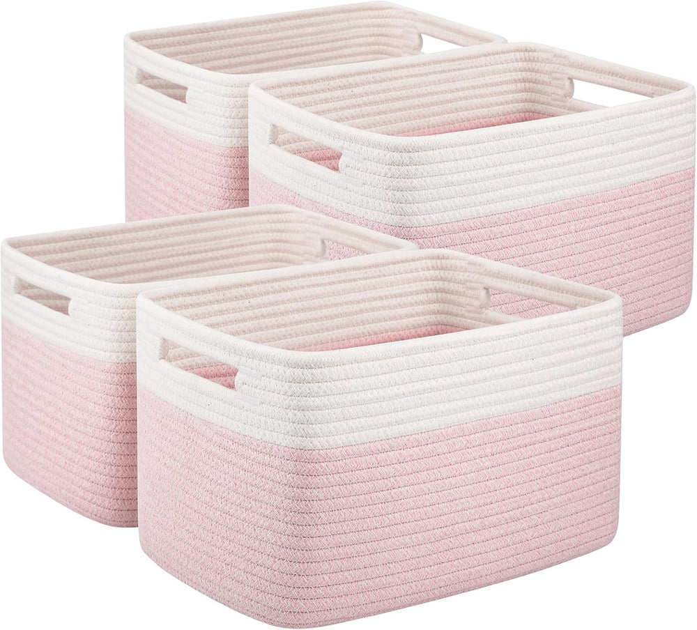 OIAHOMY 4 Pack Storage Baskets for Organizing, Basket for Shelves