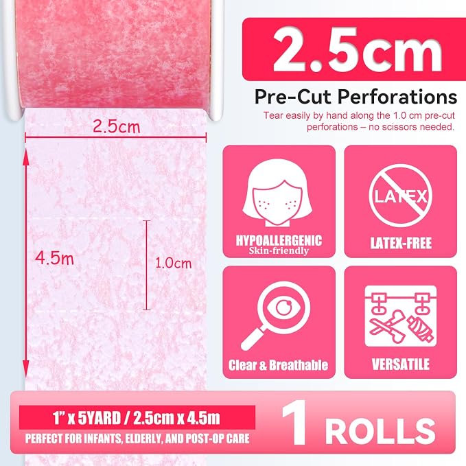 FRESINIDER Silicone Tape 1" x 5 Yard Pink 1 Roll - Image 2