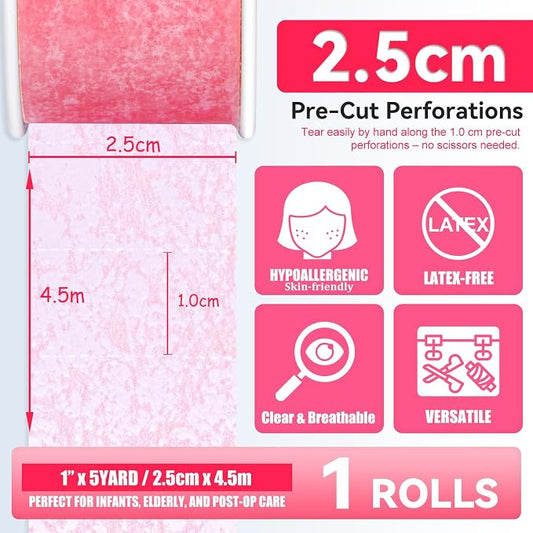 FRESINIDER Silicone Tape 1" x 5 Yard Pink 1 Roll - Image 2