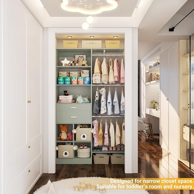 5FT Small Closet System, Baby Closet Organizer System - Image 6