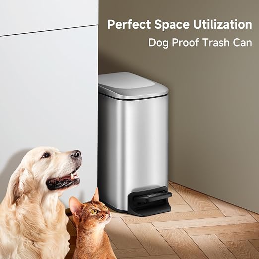 TIPGO Slim Bathroom Trash Can - Image 6
