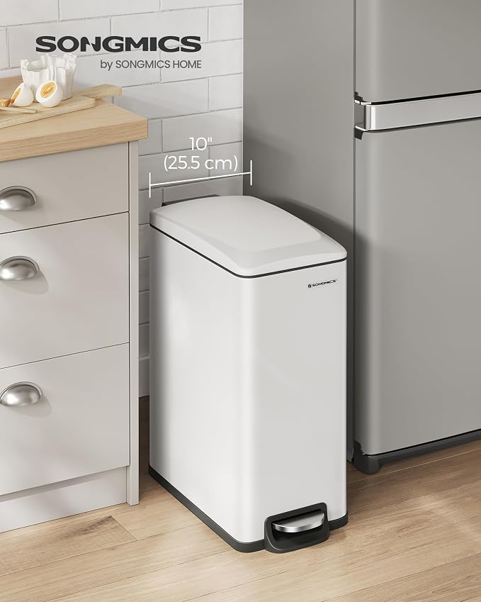 SONGMICS Slim Trash Can, 13-Gallon Garbage Can - Image 3