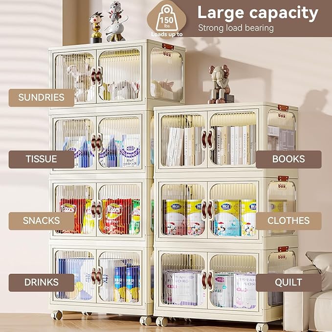 Multi-Purpose Stackable Plastic Storage Bins - Image 4