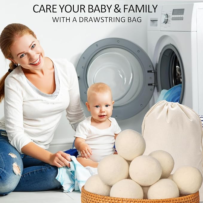 12 Pack Wool Dryer Balls XL Reusable Laundry Balls - Image 5
