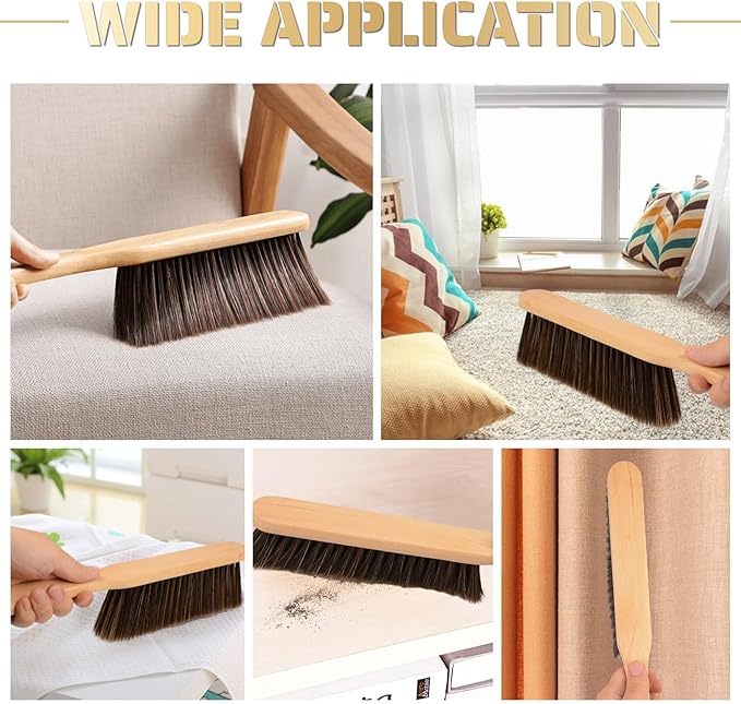 2 Pieces Woooden Dust Brush Hand Broom Bench Brush - Image 3