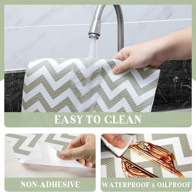 Glotoch Shelf Liner 12" x 20FT Non Adhesive Refrigerator, Drawer Liners - Image 6