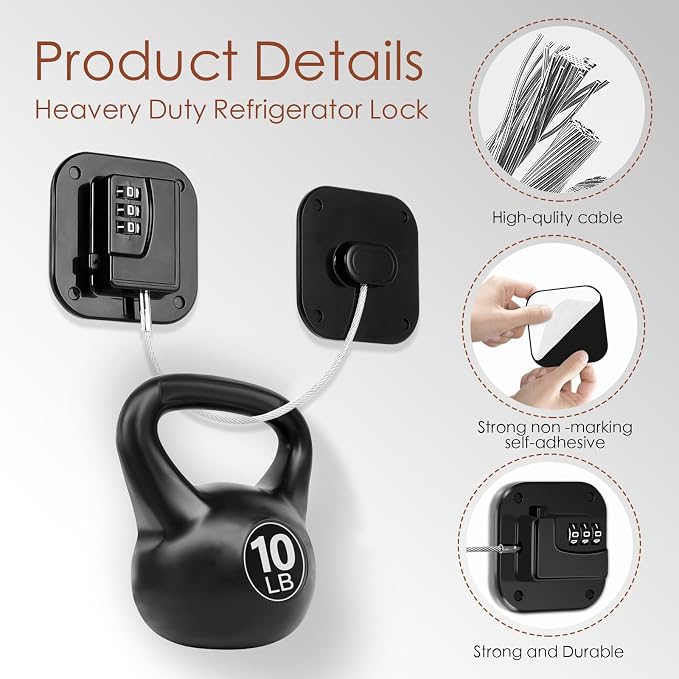 Refrigerator Lock, Combination Lock - Image 3