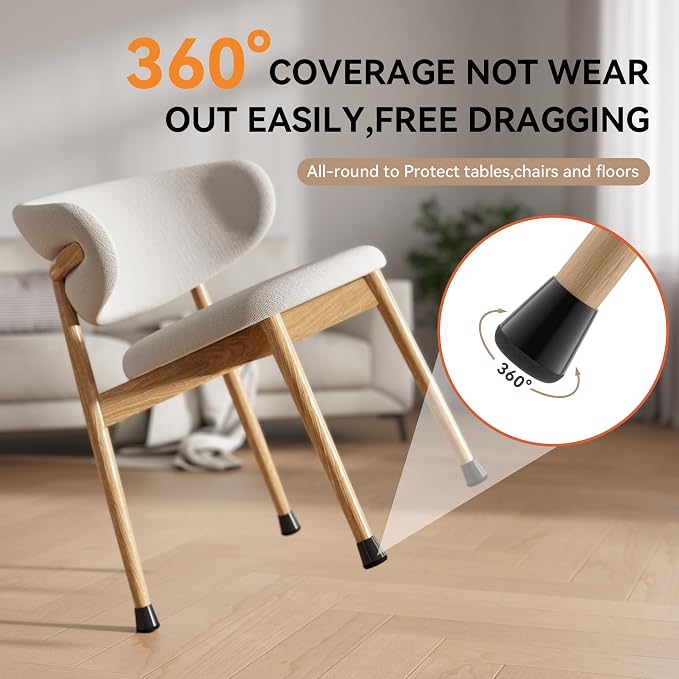 24PCS Extra Small Chair Leg Floor Protectors - Image 4