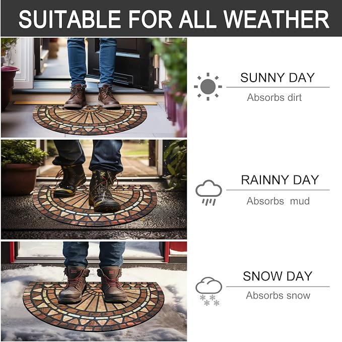 CHICHIC Welcome Door Mat 18 x 30 Inch Front Doormat Outdoors - Image 6