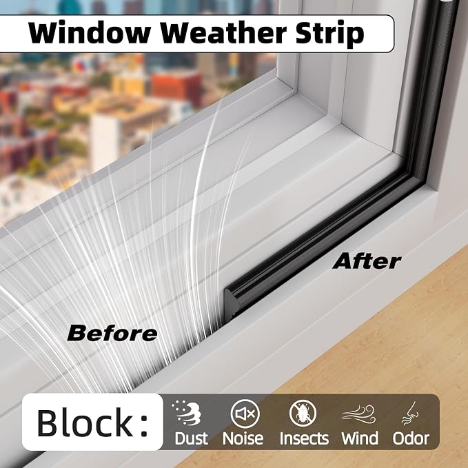 2Pcs×196" Wedge Weather Stripping Door Seal Strip - Image 3