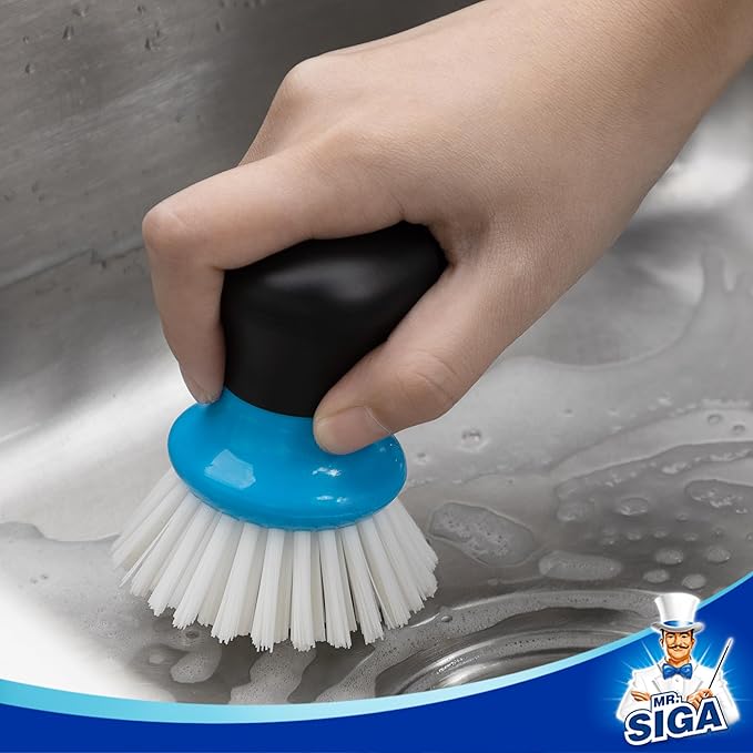 MR.SIGA Dish Scrub Brush, Palm Brush Dish Scrubber - Image 5