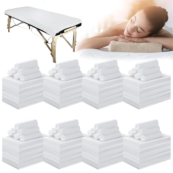800 Pcs Disposable Bed Sheets for Massage Table 31" x 71" Massage Table Sheet by XATUMO