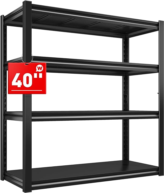 Raybee 40" W Garage Shelving Heavy Duty Storage Shelves 56.9" H Metal Shelving by Raybee