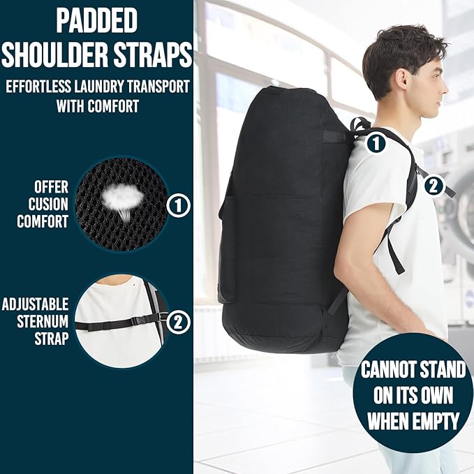 Laundry Bag Extra Large 115L, Laundry Backpack Bag, Laundry Bags Extra Large - Image 3