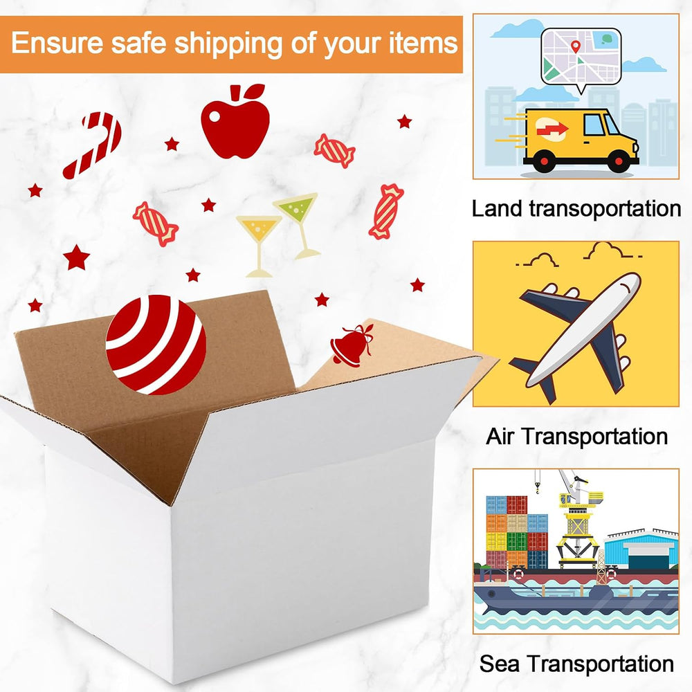 Yeaqee 72 Pcs 7 x 5 x 4 Inch Shipping Boxes for Small Business,White