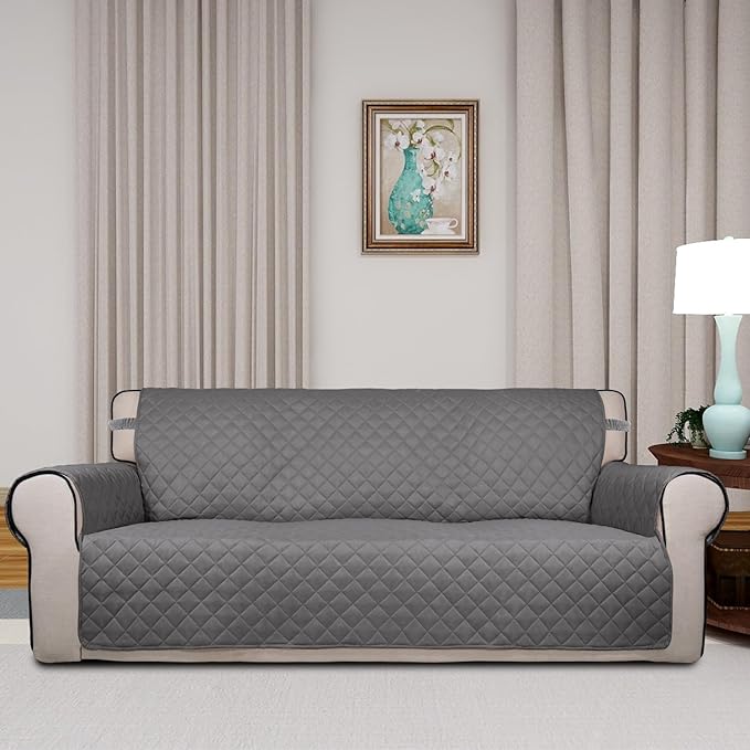 PureFit Reversible Quilted Sofa Cover, Water Resistant Slipcover Furniture - Image 2