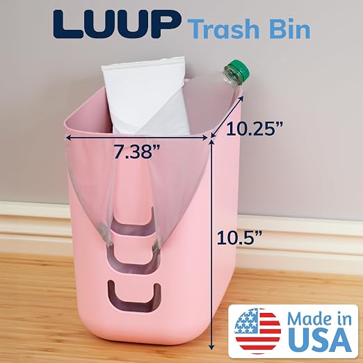 STORi Luup Bathroom Wastebasket, Secure Grocery Bags, Plastic Garbage Container - Image 2