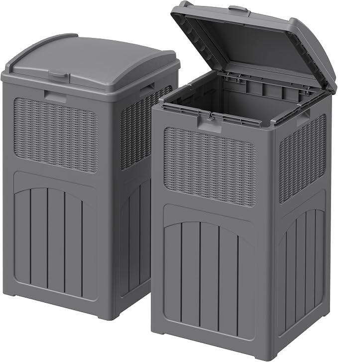 Devoko 33 Gallon Outdoor Trash Can by DEVOKO