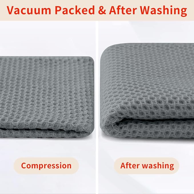 Homaxy 100% Cotton Waffle Weave Kitchen Dish Cloths, Ultra Soft Absorbent Quick - Image 8