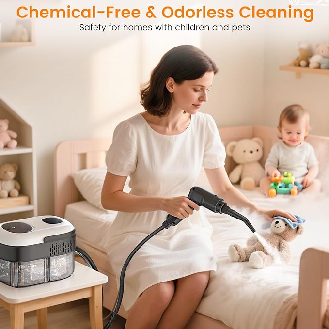 Pressurized Steam Cleaner, 3-Level Adjustable Handheld Steamer Cleaning - Image 6