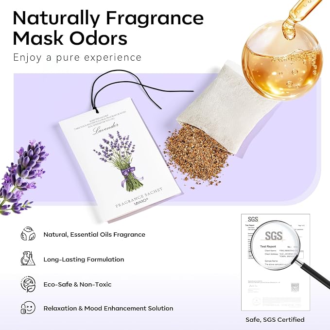 MYARO 12 Packs Lavender Scented Sachets Air Freshener - Image 4