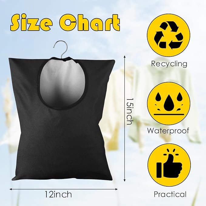 2 Pcs Clothes Pin Hanging Bag - Image 2