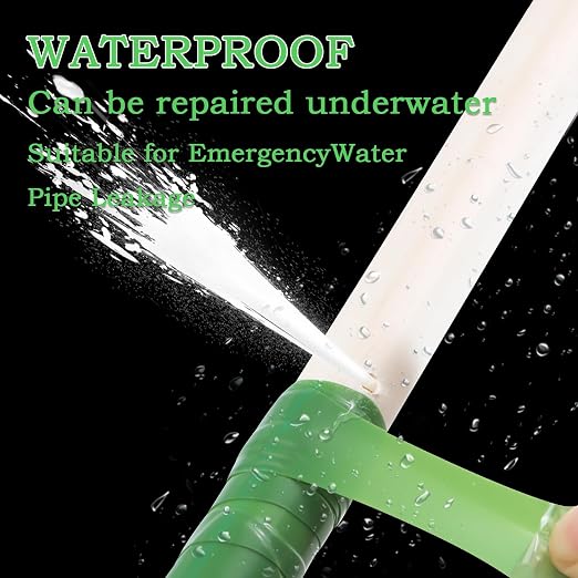 Self Fusing Silicone Tape 2 Rolls 1 in x 5' Green Waterproof Rubber Leak Proof - Image 4