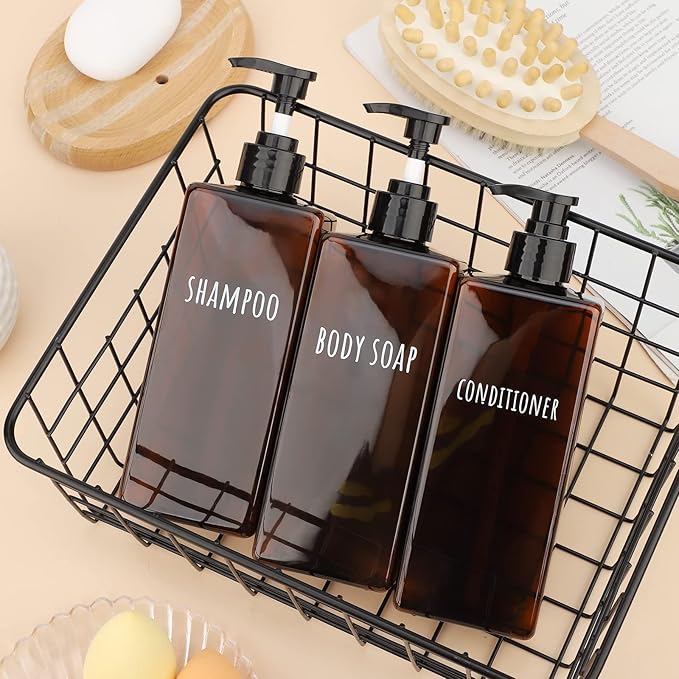 Segbeauty 16.9oz Lotion Dispenser, 500ml Empty Plastic Bathroom Shower Bottles - Image 7