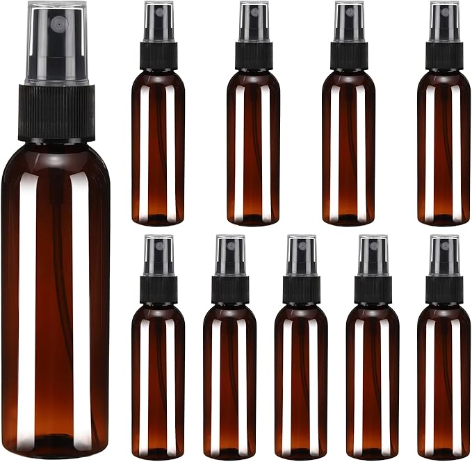 uxcell 10 Pack Spray Bottles, 2Oz/60ML Reusable Clear Empty Mist Plastic Mini by uxcell
