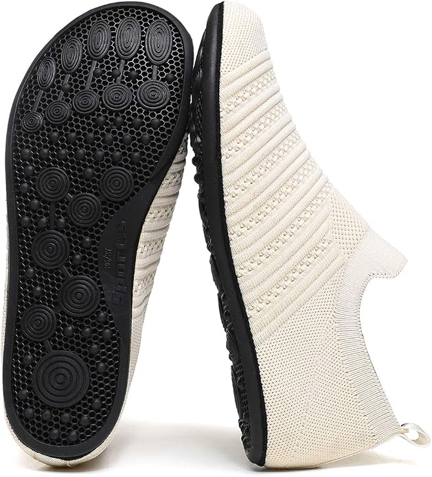 QZKDM Lightweight Slip on Grip Indoor House Slippers Barefoot Non Slip Home - Image 6