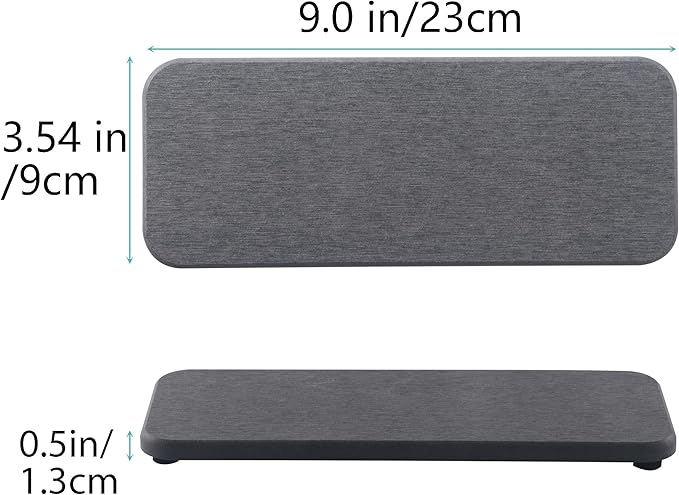 2 Pcs Water Absorbing Stone Trays, Kitchen/Bathroom Sink Soap Dish, Diatomite - Image 3