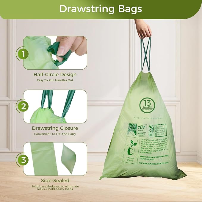13 Gallon Compostable Trash Bags - Image 4