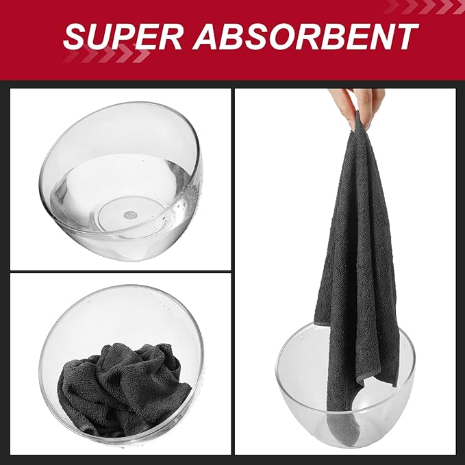 200 Pcs Microfiber Cleaning Cloth 16x16 Inch Microfiber Towels - Image 3
