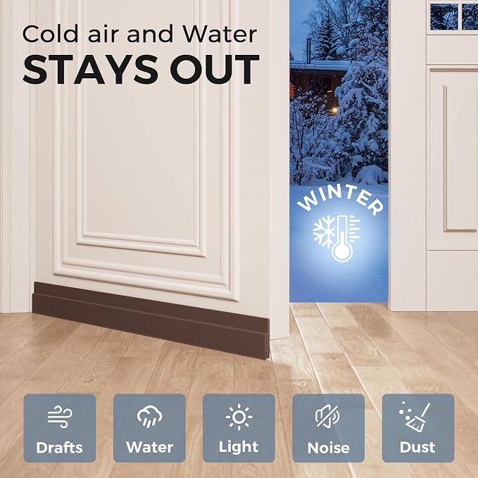 GroTheory 2 Pack Door Draft Stopper, Under Door Draft Blocker, Soundproof Door - Image 2
